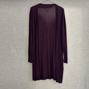 Eileen Fisher Purple Open Front Cardigan XL